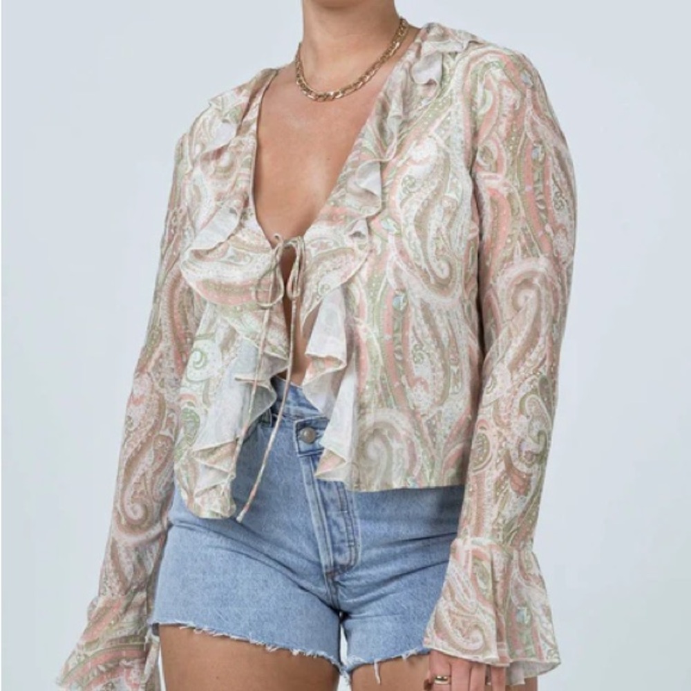 Paisley Ruffle Blouse - Picture 2 of 4